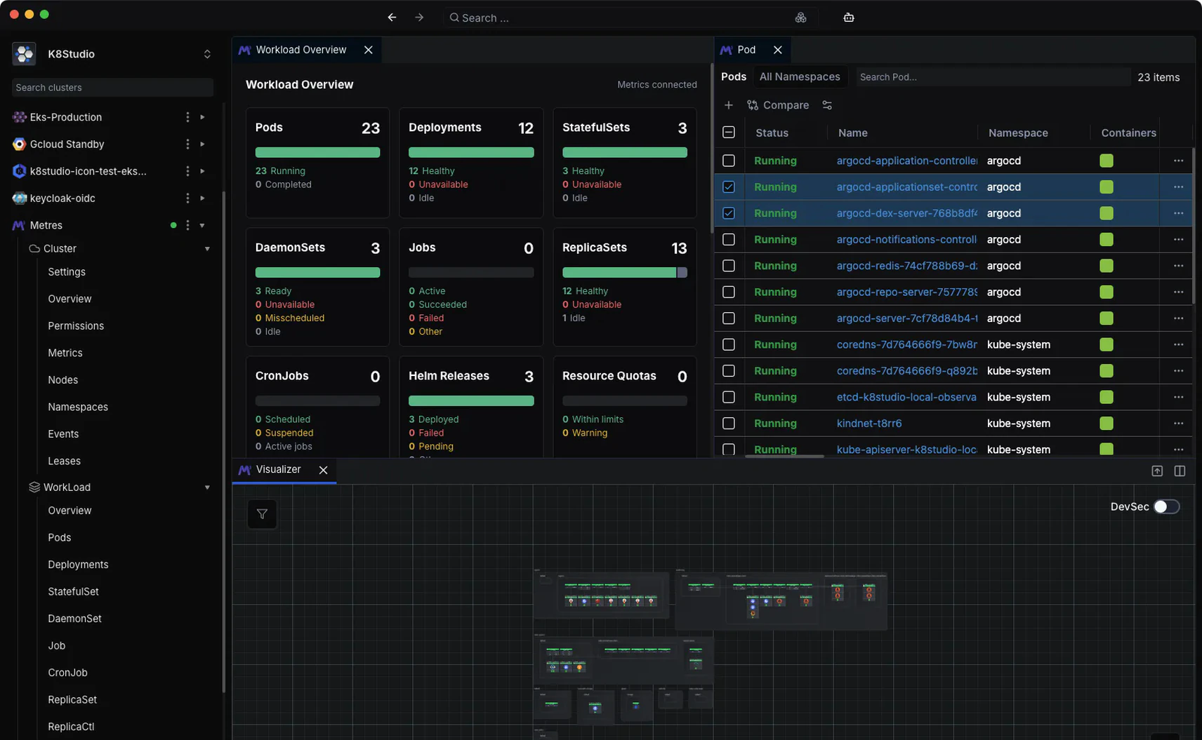 K8Studio multi-tab engineering workspace